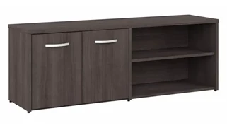 Storage Credenzas Bush Furnishings Low Storage Cabinet with Doors and Shelves