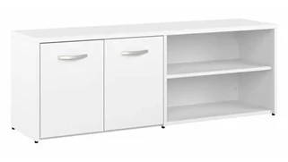 Storage Credenzas Bush Furnishings Low Storage Cabinet with Doors and Shelves