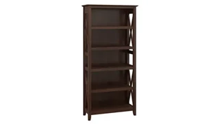 Standard Bookcases Bush Furnishings 5 Shelf Bookcase