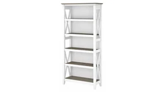 Standard Bookcases Bush Furnishings 5 Shelf Bookcase