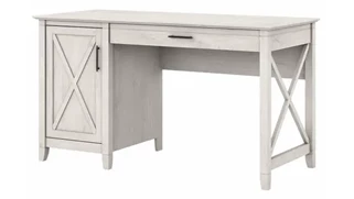 Stand-Alone Single Pedestal Desks Bush Furnishings 54in W Computer Desk with Storage