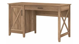 Stand-Alone Single Pedestal Desks Bush Furnishings 54in W Computer Desk with Storage