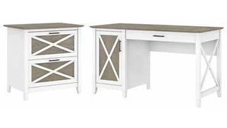 Office Suites Bush Furnishings 54in W Computer Desk with Storage and 2 Drawer Lateral File Cabinet