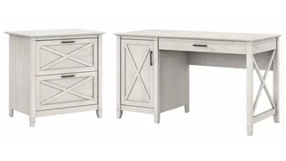 Office Suites Bush Furnishings 54in W Computer Desk with Storage and 2 Drawer Lateral File Cabinet