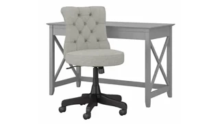Writing Desks Bush Furniture 48in W Writing Desk with Mid Back Tufted Office Chair
