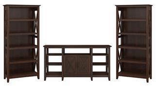 TV Stands Bush Furniture TV Stand with Set of 2 Bookcases