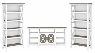 TV Stands Bush Furniture TV Stand with Set of 2 Bookcases