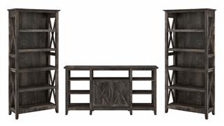 TV Stands Bush Furniture TV Stand with Set of 2 Bookcases