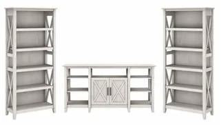 TV Stands Bush Furniture TV Stand with Set of 2 Bookcases