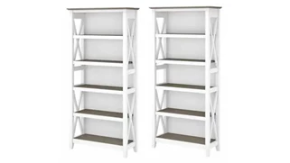 Standard Bookcases Bush Furnishings 5 Shelf Bookcase (Set of 2)
