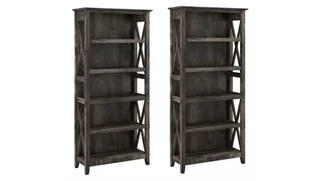 Standard Bookcases Bush Furnishings 5 Shelf Bookcase (Set of 2)