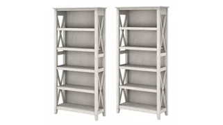 Standard Bookcases Bush Furnishings 5 Shelf Bookcase (Set of 2)
