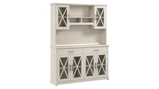 Storage Credenzas Bush Furniture 60in W Farmhouse Sideboard Buffet Cabinet with Hutch