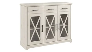 Storage Credenzas Bush Furnishings 46in W Farmhouse Sideboard Buffet Cabinet with Drawers