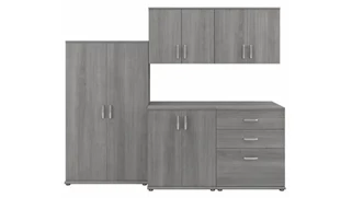Storage Cabinets Bush Furniture 5 Piece Modular Laundry Room Storage Set with Floor and Wall Cabinets