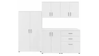 Storage Cabinets Bush Furniture 5 Piece Modular Laundry Room Storage Set with Floor and Wall Cabinets