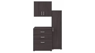 Storage Cabinets Bush Furniture 3 Piece Modular Laundry Room Storage Set with Floor and Wall Cabinets