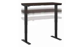 Standing Desks - Electronically Adjustable Bush Furnishings 48in W x 24in D Electric Height Adjustable Standing Desk