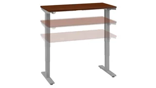 Standing Desks - Electronically Adjustable Bush Furnishings 48in W x 24in D Height Adjustable Standing Desk