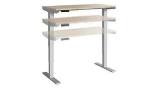 Standing Desks - Electronically Adjustable Bush Furnishings 48in W x 24in D Height Adjustable Standing Desk