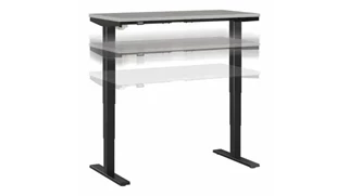 Standing Desks - Electronically Adjustable Bush Furnishings 48in W x 24in D Electric Height Adjustable Standing Desk
