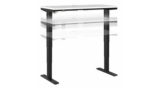 Standing Desks - Electronically Adjustable Bush Furnishings 48in W x 24in D Electric Height Adjustable Standing Desk