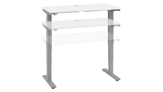 Standing Desks - Electronically Adjustable Bush Furnishings 48in W x 24in D Height Adjustable Standing Desk