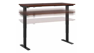 Standing Desks - Electronically Adjustable Bush Furnishings 60W x 30D Electric Height Adjustable Standing Desk