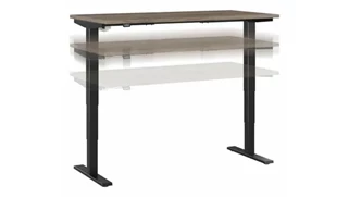 Standing Desks - Electronically Adjustable Bush Furnishings 60in W x 30in D Electric Height Adjustable Standing Desk