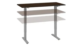 Standing Desks - Electronically Adjustable Bush Furnishings 60in W x 30in D Electric Height Adjustable Standing Desk