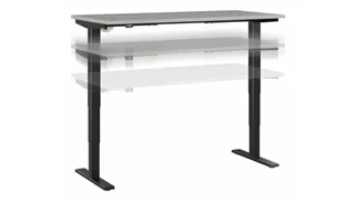 Standing Desks - Electronically Adjustable Bush Furnishings 60in W x 30in D Electric Height Adjustable Standing Desk