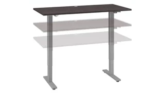 Standing Desks - Electronically Adjustable Bush Furnishings 60in W x 30in D Electric Height Adjustable Standing Desk