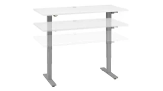 Standing Desks - Electronically Adjustable Bush Furnishings 60in W x 30in D Electric Height Adjustable Standing Desk