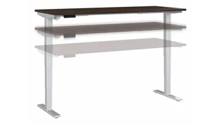 Standing Desks - Electronically Adjustable Bush 6ft W x 30in D Height Adjustable Standing Desk