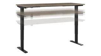 Standing Desks - Electronically Adjustable Bush Furnishings 6ft W x 30in D Electric Height Adjustable Standing Desk