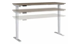 Standing Desks - Electronically Adjustable Bush Furnishings 6ft W x 30in D Height Adjustable Standing Desk