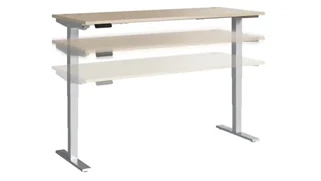 Standing Desks - Electronically Adjustable Bush Furnishings 6ft W x 30in D Height Adjustable Standing Desk