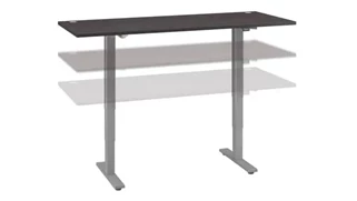 Standing Desks - Electronically Adjustable Bush Furnishings 6ft W x 30in D Height Adjustable Standing Desk