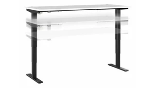 Standing Desks - Electronically Adjustable Bush Furnishings 6ft W x 30in D Electric Height Adjustable Standing Desk