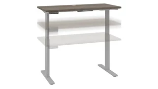 Standing Desks - Electronically Adjustable Bush Furnishings 48in W x 24in D Electric Height Adjustable Standing Desk