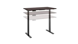 Standing Desks - Electronically Adjustable Bush Furnishings 48in W x 24in D Electric Height Adjustable Standing Desk