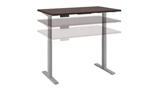 Standing Desks - Electronically Adjustable Bush Furnishings 48in W x 24in D Electric Height Adjustable Standing Desk