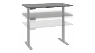 Standing Desks - Electronically Adjustable Bush Furniture 48in W x 24in D Electric Height Adjustable Standing Desk