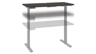 Standing Desks - Electronically Adjustable Bush Furnishings 48in W x 24in D Electric Height Adjustable Standing Desk