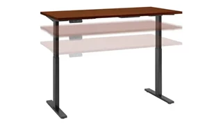 Standing Desks - Electronically Adjustable Bush Furnishings 60in W x 30in D Height Adjustable Standing Desk