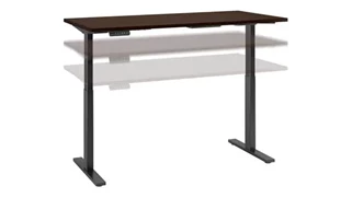 Standing Desks - Electronically Adjustable Bush Furnishings 60in W x 30in D Height Adjustable Standing Desk