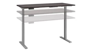 Standing Desks - Electronically Adjustable Bush Furnishings 60in W x 30in D Height Adjustable Standing Desk