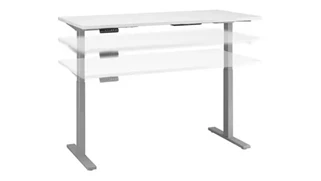 Standing Desks - Electronically Adjustable Bush Furnishings 60in W x 30in D Height Adjustable Standing Desk