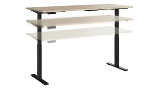 Standing Desks - Electronically Adjustable Bush Furnishings 6ft W x 30in D Electric Height Adjustable Standing Desk