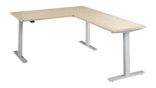 Standing Desks - Electronically Adjustable Bush 60in W Height Adjustable L-Shaped Standing Desk